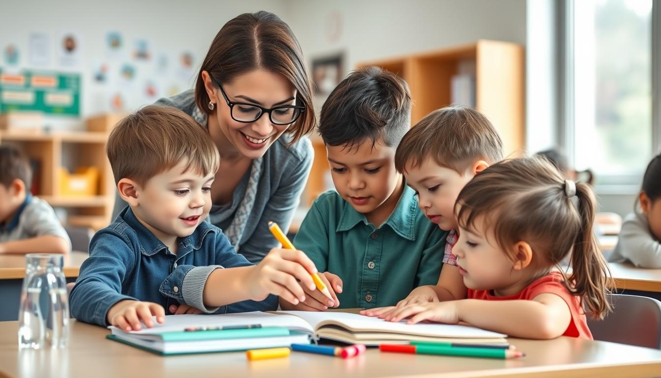 Student using a study guide to organize academic notes