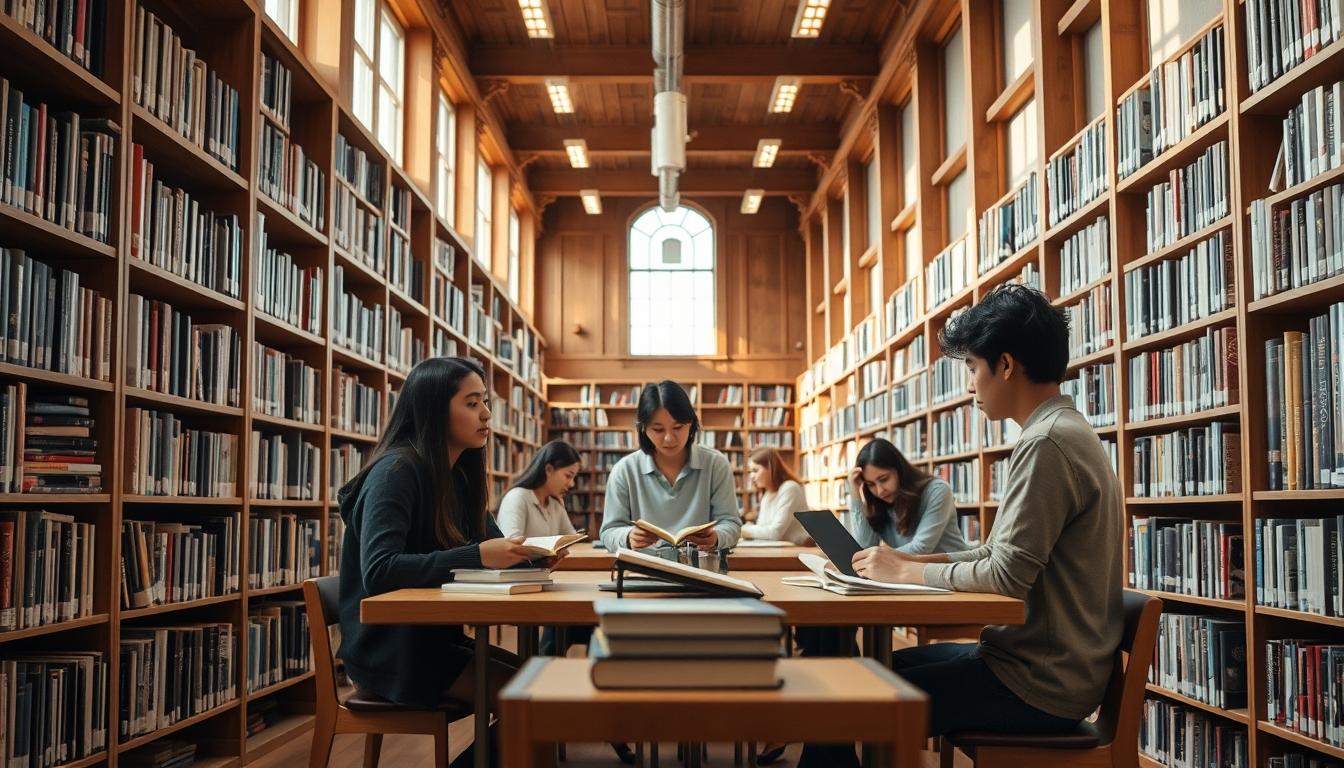 Student using learning strategies while studying